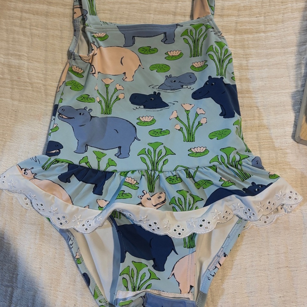 Adorable TBBC Hippo Print Swimsuit